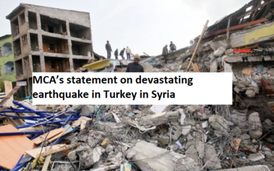 MCA’s statement on devastating earthquake in Turkey